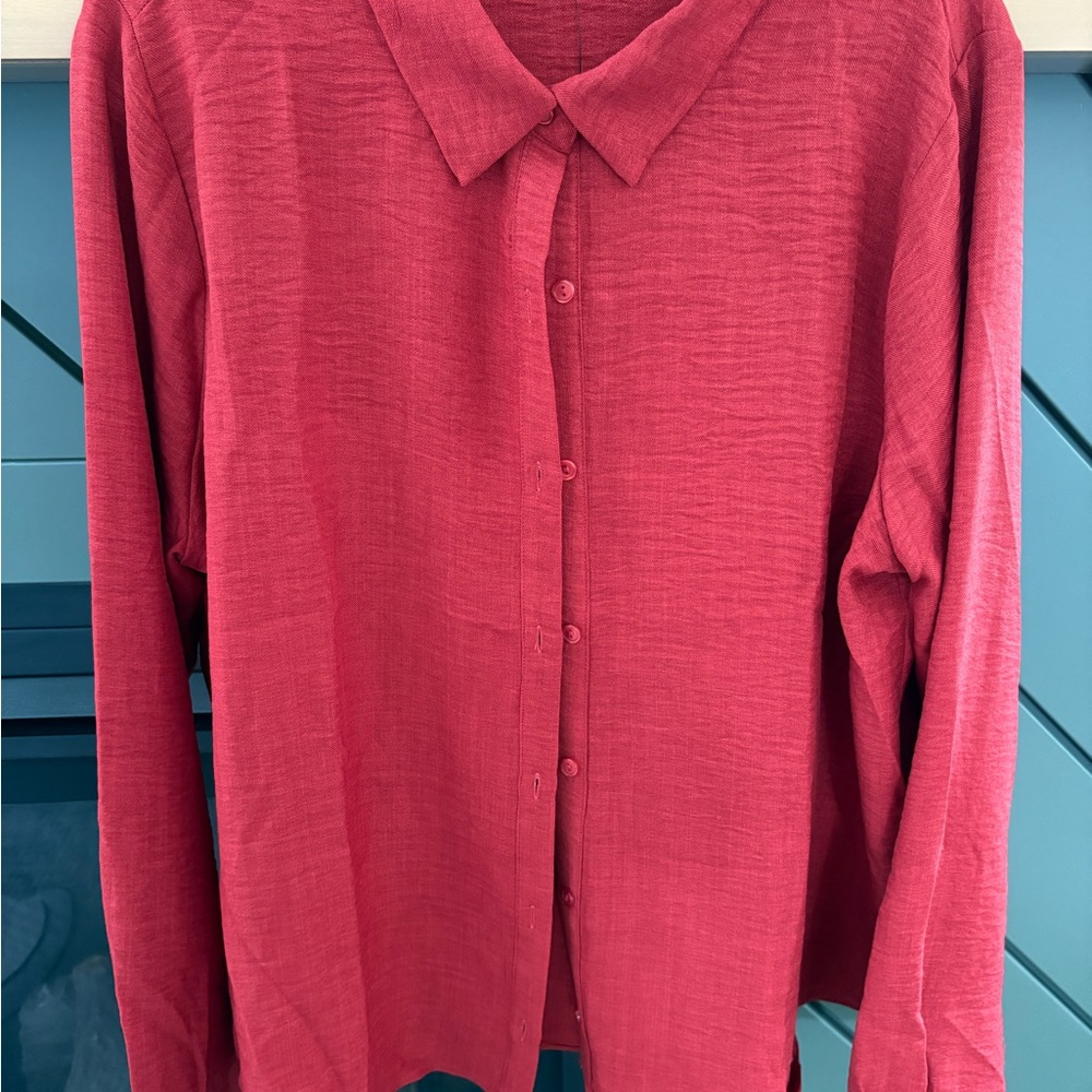 Timing Rust colored Casual Button Down Shirt, NWT, Size L
